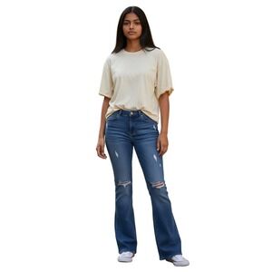 Hudson‎ Kids Jeans Flared Bootcut Distressed Blue Size 16